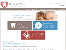 Tablet Screenshot of klamath-dental.com